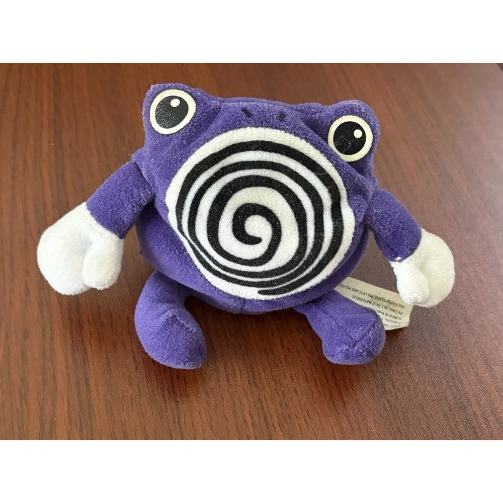 1998 Vintage Pokemon Hasbro Poliwhirl Plush #61 Beanie Plush Series Toy Nintendo